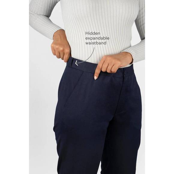 NEW AAM flex waist pant in blue - Picture 3 of 5